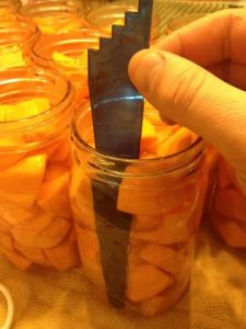 Using your bubble remover go around the jar