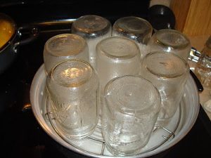 Jars sterilized for canning!