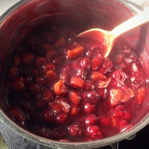 Cherry Rhubarb Pie Filling thanks to Joyful Jars!