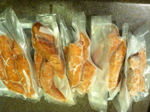 20 Sausage in Food Saver bags (4 per bag) in the freezer