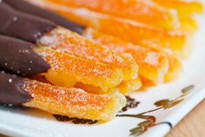 Candied Orange Peel Dipped in Chocolate