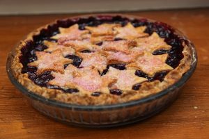 Concord Grape Pie Filling with a Peanut Butter Crust