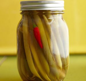 Lemon-and-Bay Leaf Bean Pickles