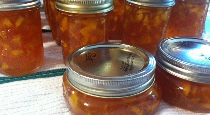 Peach Conserve with Almonds