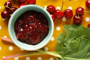 Rhubarb Cherry Vanilla Jam