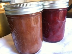 Rhubarb Lavender (left) Balsamic Plum (right)