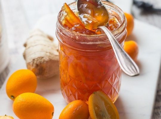 Kumquots with Strawberries and Honey – Great low sugar Jam