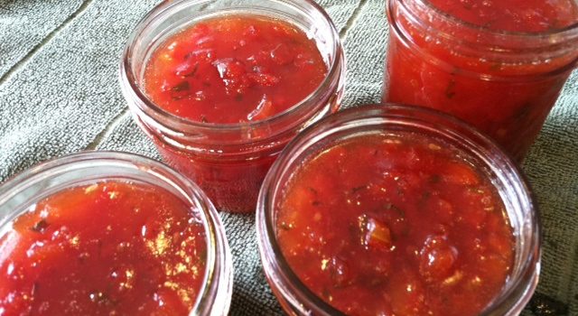 Tomato Pineapple Basil Jam