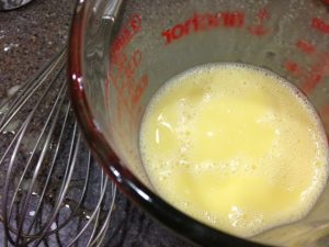 Whisk in 0,3 cup orange juice