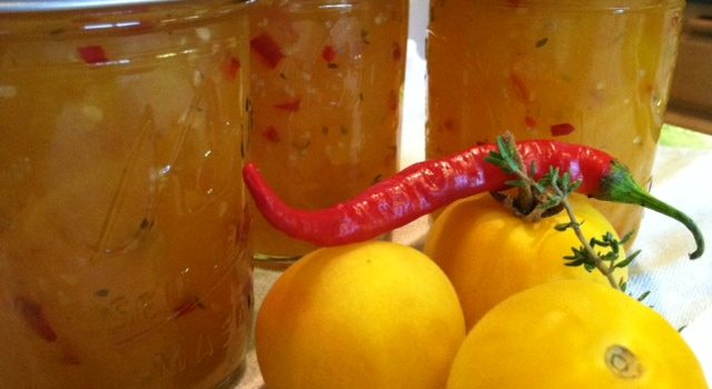 Yellow Tomato Thyme Jam