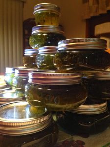 beautiful jars of green jalapeno jelly!