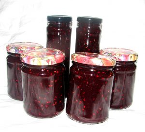 Canning Raspberry Basil Chambord Jam