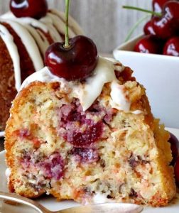 Cherry and nut cake