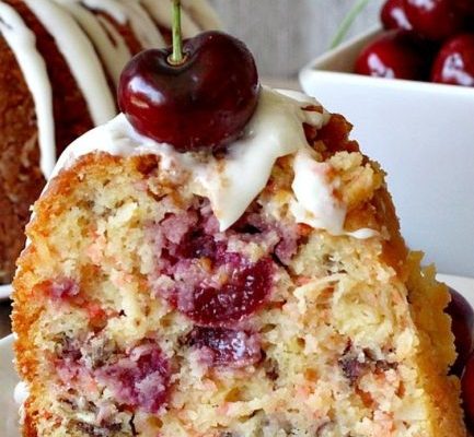 Cherry and nut cake