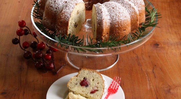 Cherry and nut cake