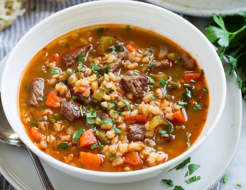 Beef Barley winter soup 2 homemade canning recipes