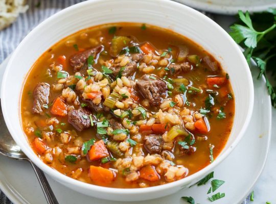 Beef & Barley winter soup