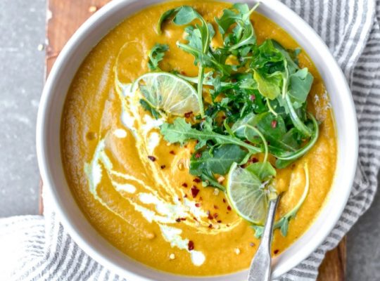 Curried potato and cauliflower soup