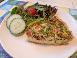 Healthy herb quiche