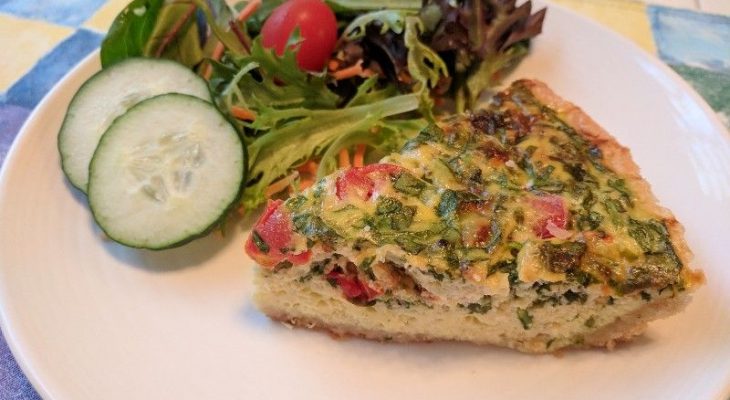 Healthy herb quiche