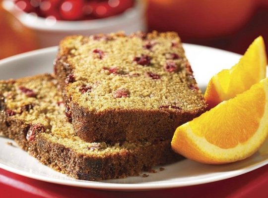 Orange cranberry tea bread