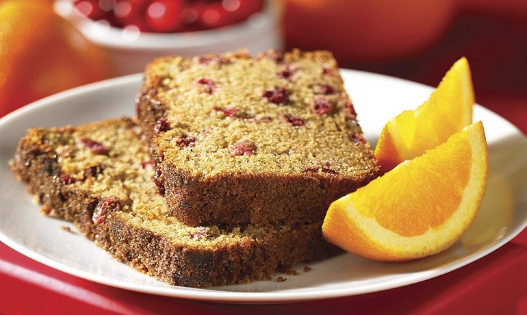 Orange cranberry tea bread