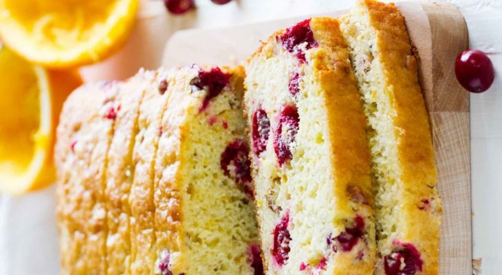 Orange cranberry tea bread