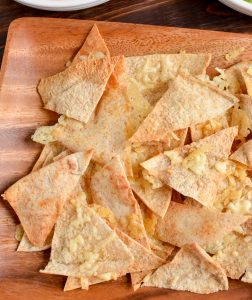 Salsa with pita chips