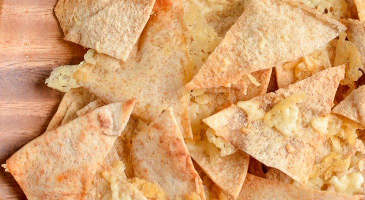 Salsa with pita chips