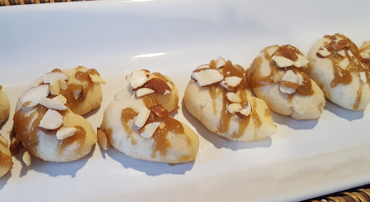 Almond Crescents, Butterscotch Icing