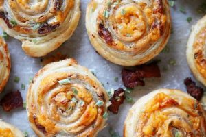 Bacon Cheddar Cheese Spirals