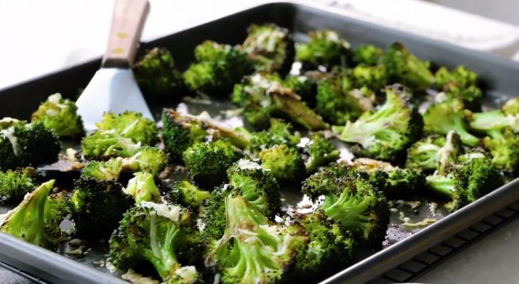 Balsalmic broccoli with parmesan