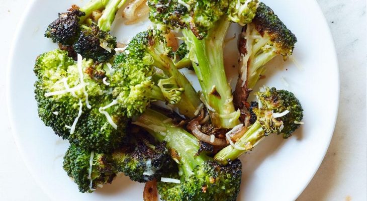 Balsalmic broccoli with parmesan