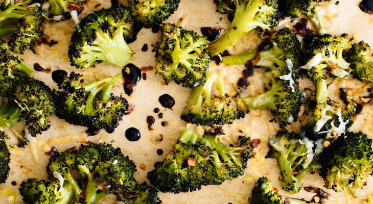 Balsalmic broccoli with parmesan