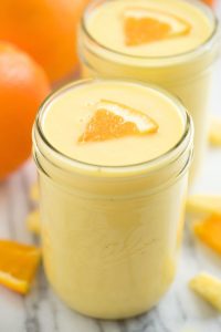 Banana, orange and pineapple smoothie