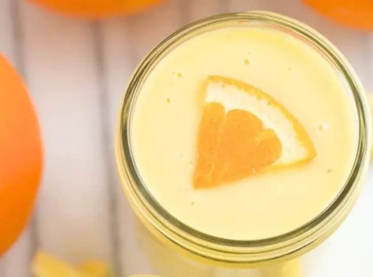 Banana, orange and pineapple smoothie