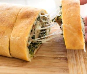 Bread Loaf Stuffed with Spinach