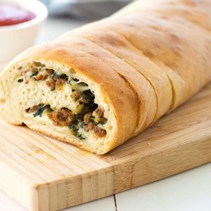 Bread Loaf Stuffed with Spinach