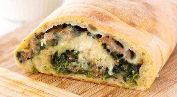 Bread Loaf Stuffed with Spinach