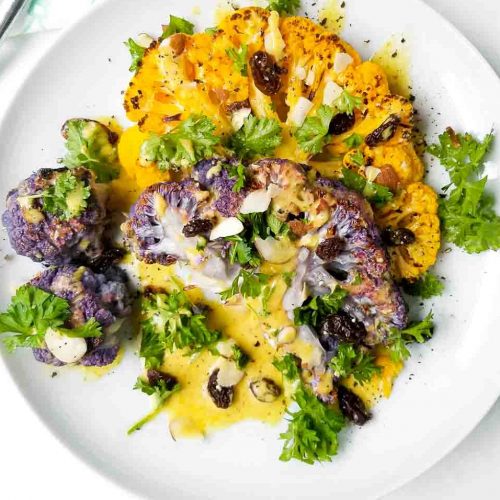 Cauliflower curry-colorful