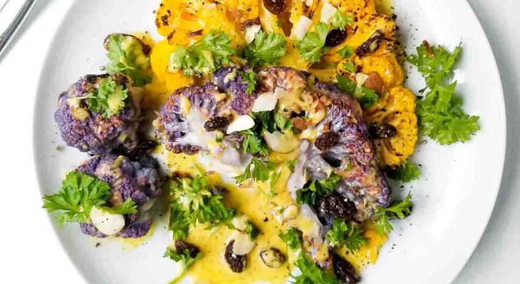 Cauliflower curry-colorful