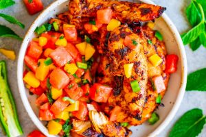 Chicken and watermelon salsa