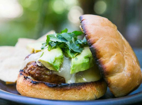 Chipotle asian sirloin hamburgers