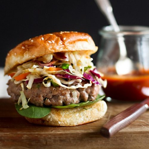 Chipotle asian sirloin hamburgers