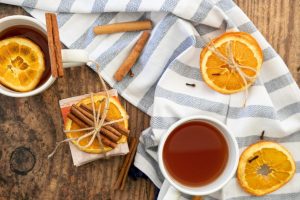 Cinnamon spiced orange tea party