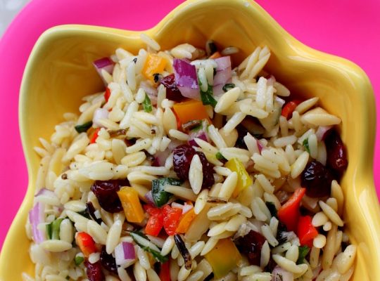 Confetti orzo salad