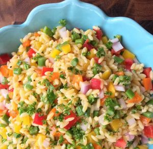 Confetti orzo salad