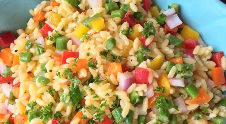 Confetti orzo salad