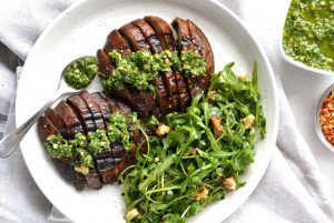 Grilled portabello mushrooms