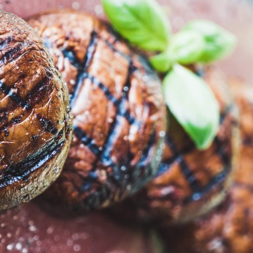 Grilled portabello mushrooms